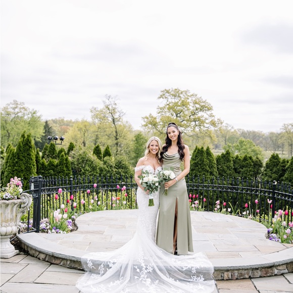 Revelry ember satin dress silver sage - Picture 5 of 5